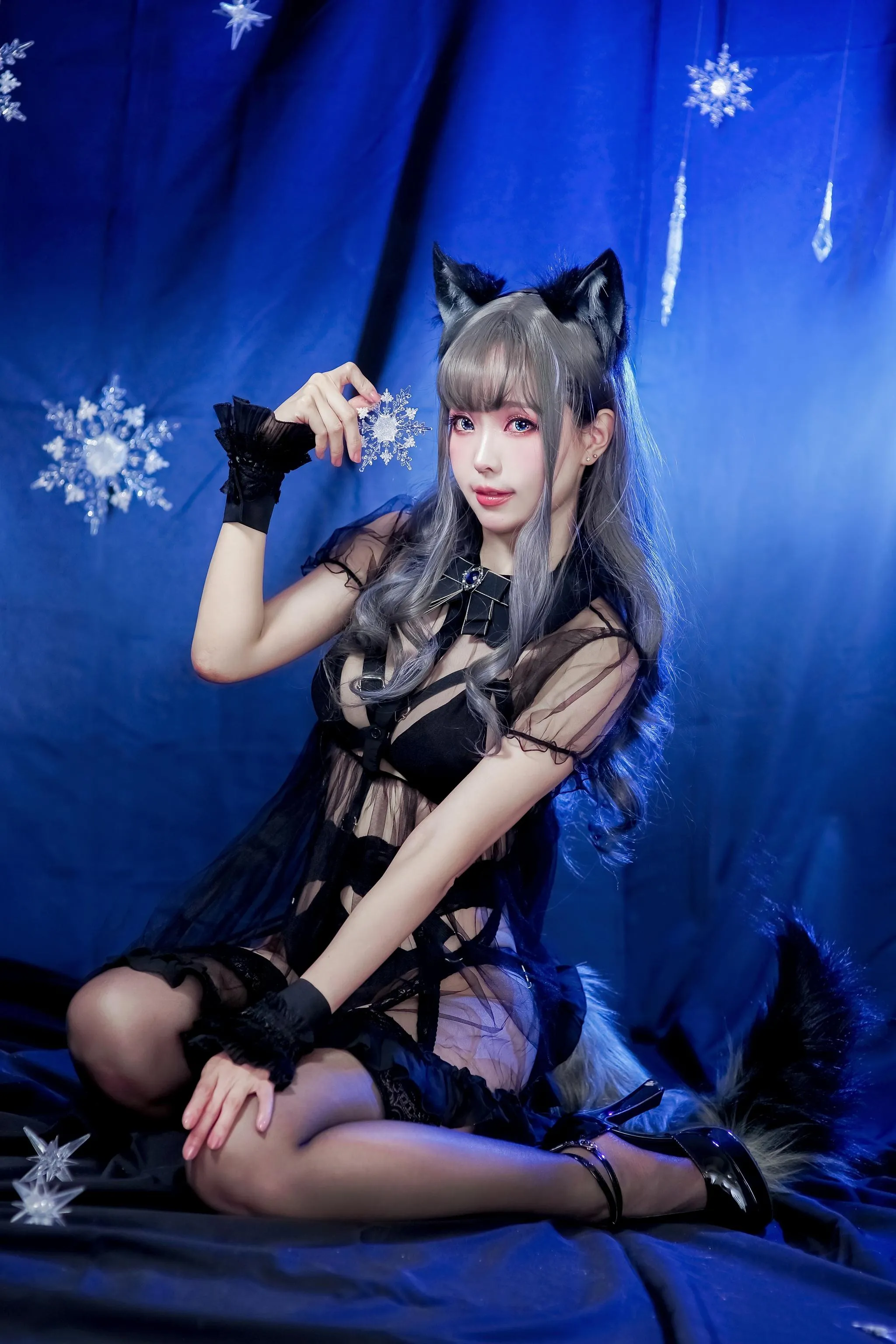ElyEE子 – NO.50 灰太狼-黑色透视 [24P]插图2